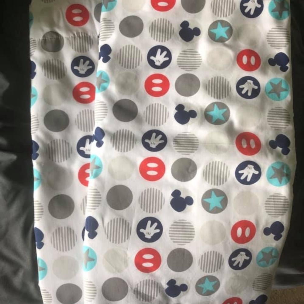 Two Mickey Mouse Curtain Panels